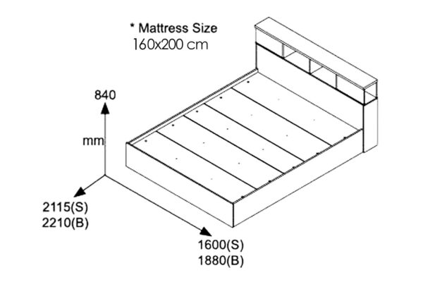 Κρεβάτι OLYMPUS pakoworld χρώμα wenge 160x200εκ - Image 7