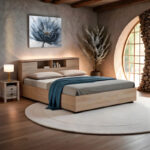 Κρεβάτι OLYMPUS pakoworld σε sonoma απόχρωση 140x200εκ - Image 2