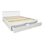 Κρεβάτι Olympus pakoworld με συρτάρι σε λευκή απόχρωση 120x200εκ - Image 4