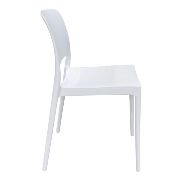 Καρέκλα Fenxy pakoworld pp σε λευκή απόχρωση 38x42x77εκ - Image 3