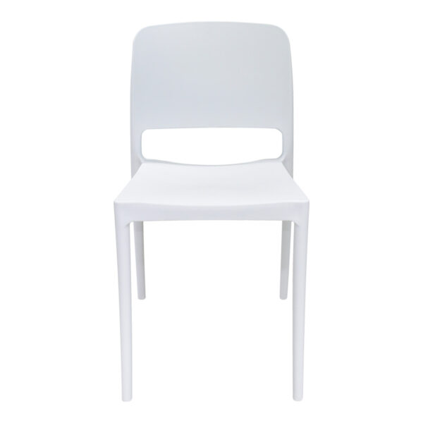 Καρέκλα Fenxy pakoworld pp σε λευκή απόχρωση 38x42x77εκ - Image 4