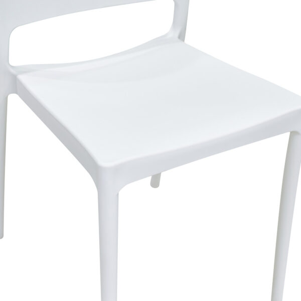 Καρέκλα Fenxy pakoworld pp σε λευκή απόχρωση 38x42x77εκ - Image 7