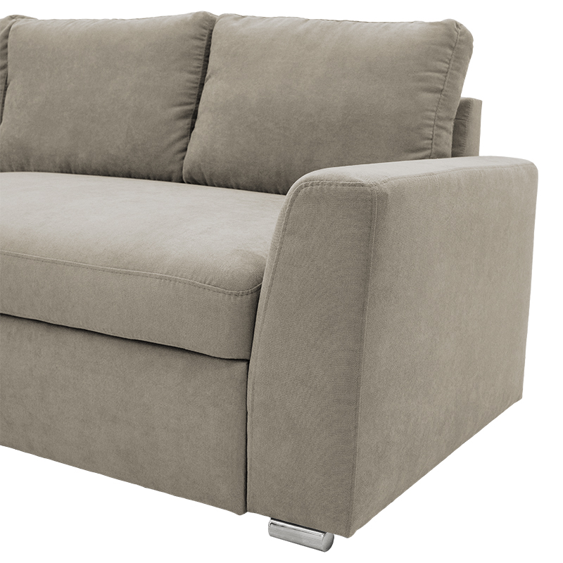 165-000012-7 Γωνιακός καναπές-κρεβάτι δεξιά γωνία Belle pakoworld μπεζ 236x164x88εκ - Image 8