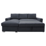 Γωνιακός καναπές-κρεβάτι δεξιά γωνία Belle pakoworld ανθρακί 236x164x88εκ - Image 5