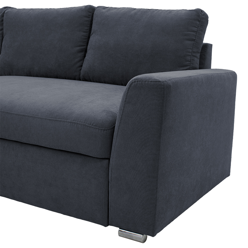 165-000013-7 Γωνιακός καναπές-κρεβάτι δεξιά γωνία Belle pakoworld ανθρακί 236x164x88εκ - Image 8