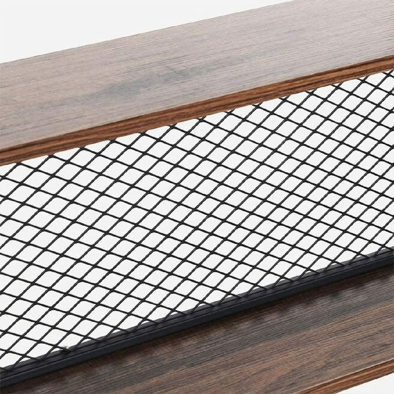 197-000059-3 Βιβλιοθήκη Fifer pakoworld καρυδί-μαύρο 120x27x185εκ - Image 4