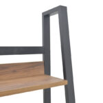 Βιβλιοθήκη Ryder pakoworld καρυδί-μαύρο 75x36x185εκ - Image 4