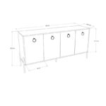 Μπουφές Twely pakoworld μελαμίνης καρυδί-μαύρο 160x40,5x79εκ - Image 5