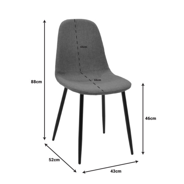 Τραπεζαρία Manka I-Bella pakoworld σετ 3τεμ σε sonoma truffle απόχρωση 80x80x77εκ - Image 7