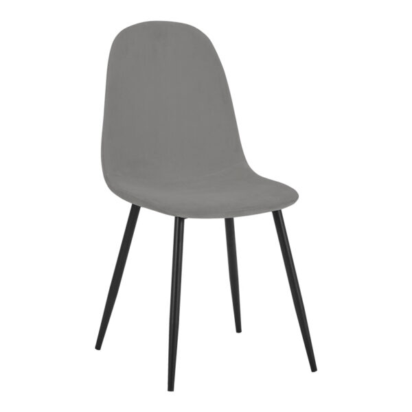Τραπεζαρία Gustas-Bella pakoworld σετ 5τμχ  λευκό μαρμάρου sintered stone-γκρι βελούδο 120x60x75εκ - Image 2