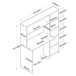 Γραφείο με βιβλιοθήκη Janson pakoworld σε oak απόχρωση 113.2x40x141.8εκ - Image 7