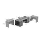 Τραπέζι σαλονιού Morfi pakoworld πολυμορφικό 3τεμ σε oak-μπεζ μαρμάρου απόχρωση 105x45x37εκ - Image 7