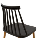Σκαμπό μπαρ Aurora pakoworld PP μαύρο-φυσικό πόδι 42x49x109εκ - Image 6