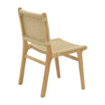 Καρέκλα Julien pakoworld rubberwood φυσικό-έδρα φυσικό σχοινί 61x54x85εκ - Image 2