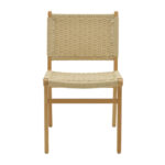 Καρέκλα Julien pakoworld rubberwood φυσικό-έδρα φυσικό σχοινί 61x54x85εκ - Image 4