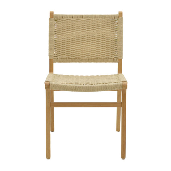 Καρέκλα Julien pakoworld rubberwood φυσικό-έδρα φυσικό σχοινί 61x54x85εκ - Image 4