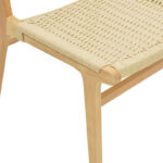 Καρέκλα Julien pakoworld rubberwood φυσικό-έδρα φυσικό σχοινί 61x54x85εκ - Image 5