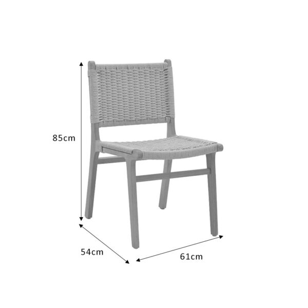 Καρέκλα Julien pakoworld rubberwood φυσικό-έδρα φυσικό σχοινί 61x54x85εκ - Image 8