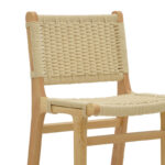 Σκαμπό μπαρ Julien pakoworld rubberwood φυσικό-έδρα φυσικό σχοινί 45x46x95εκ - Image 6