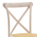 Καρέκλα Dylon pakoworld στοιβαζόμενη white wash ξύλο οξιάς-έδρα φυσικό rattan 48x52x89εκ - Image 6