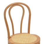Σκαμπό μπαρ Thonet pakoworld φυσικό ξύλο οξιάς-έδρα φυσικό rattan 41x50x105εκ - Image 6