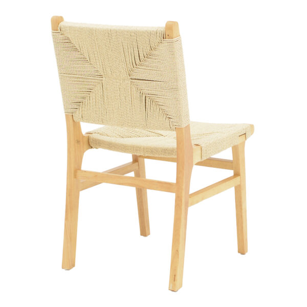 Καρέκλα Arten pakoworld σχοινί-rubberwood σε φυσική απόχρωση 60x55x85εκ - Image 2