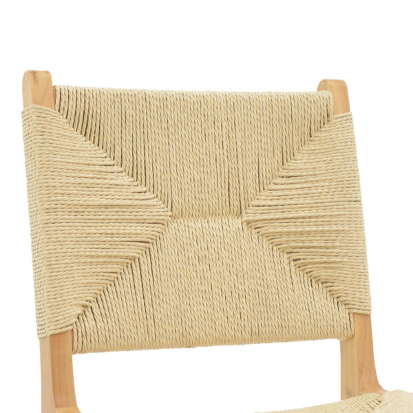 Καρέκλα Arten pakoworld σχοινί-rubberwood σε φυσική απόχρωση 60x55x85εκ - Image 6