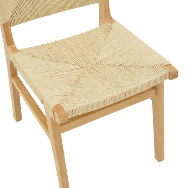 Καρέκλα Arten pakoworld σχοινί-rubberwood σε φυσική απόχρωση 60x55x85εκ - Image 7