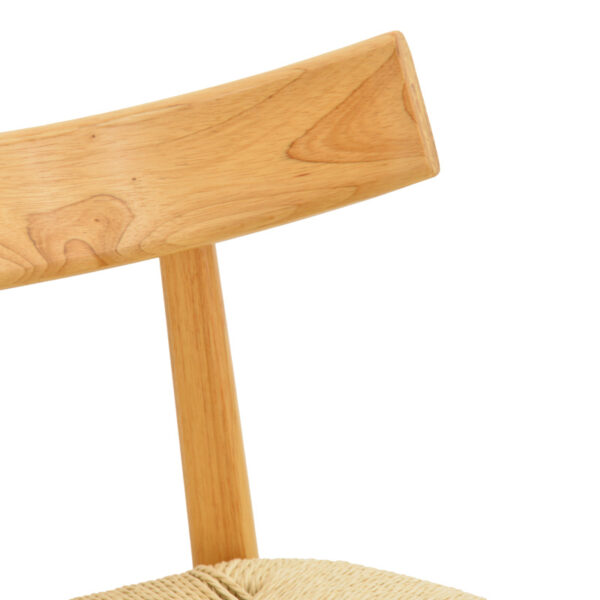 Καρέκλα Clareta pakoworld rubberwood-σχοινί σε φυσική απόχρωση 53x55x79εκ - Image 7