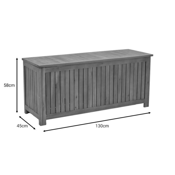 Μπαούλο Zarco pakoworld ξύλο ακακίας φυσικό 130x45x58εκ - Image 9