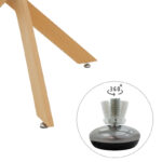 Τραπέζι Antoro pakoworld γυαλί και μεταλλικά πόδια σε φυσική απόχρωση Φ80x75εκ - Image 5