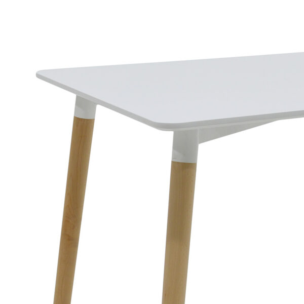 Τραπέζι Natali pakoworld MDF λευκό-πόδια φυσικό 120x80x76εκ - Image 4