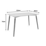 Τραπέζι Natali pakoworld MDF λευκό-πόδια φυσικό 120x80x76εκ - Image 5