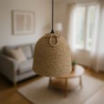 Φωτιστικό οροφής Lamper Inart ψάθινο φυσικό Φ34x87εκ - Image 2