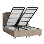 Κρεβάτι Lanse pakoworld διπλό με αποθηκευτικό χώρο καφέ 160x200εκ - Image 4