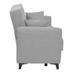 Καναπές-κρεβάτι με αποθηκευτικό χώρο διθέσιος Lincoln pakoworld ανοιχτό γκρι ύφασμα 165x75x85εκ - Image 4