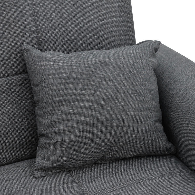 328-000021-5 Καναπές-κρεβάτι με αποθηκευτικό χώρο διθέσιος Lincoln pakoworld ανθρακί ύφασμα 165x75x85εκ - Image 6