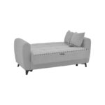 Καναπές-κρεβάτι με αποθηκευτικό χώρο διθέσιος Lincoln pakoworld ανθρακί ύφασμα 165x75x85εκ - Image 9