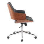 Καρέκλα γραφείου Setulo pakoworld μαύρο pu-βάση χρωμίου 53x61x79-89εκ - Image 3