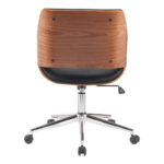 Καρέκλα γραφείου Setulo pakoworld μαύρο pu-βάση χρωμίου 53x61x79-89εκ - Image 5