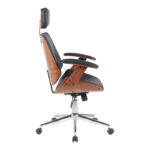 Καρέκλα γραφείου διευθυντή Fetseno pakoworld μαύρο pu-βάση χρωμίου 53x56x113.5-123.5εκ - Image 3