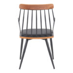 Πολυθρόνα Posse pakoworld μέταλλο μαύρο-καρυδί ξύλο-μαύρο pu 52x59x83εκ - Image 5