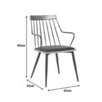 Πολυθρόνα Posse pakoworld μέταλλο μαύρο-καρυδί ξύλο-μαύρο pu 52x59x83εκ - Image 6