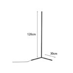 Φωτιστικό δαπέδου Nanek pakoworld led μέταλλο μαύρο 30x30x120εκ - Image 3