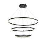 InLight Κρεμαστό φωτιστικό LED 100W 3CCT (by switch on base) D:60cm (6095-A-Black)