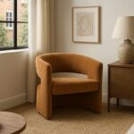 Πολυθρόνα Leicy pakoworld ύφασμα σε καφέ απόχρωση 69x63x76.5εκ - Image 2