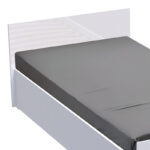 Κρεβάτι μονό Afina pakoworld σε λευκή glossy απόχρωση 90x200εκ - Image 2