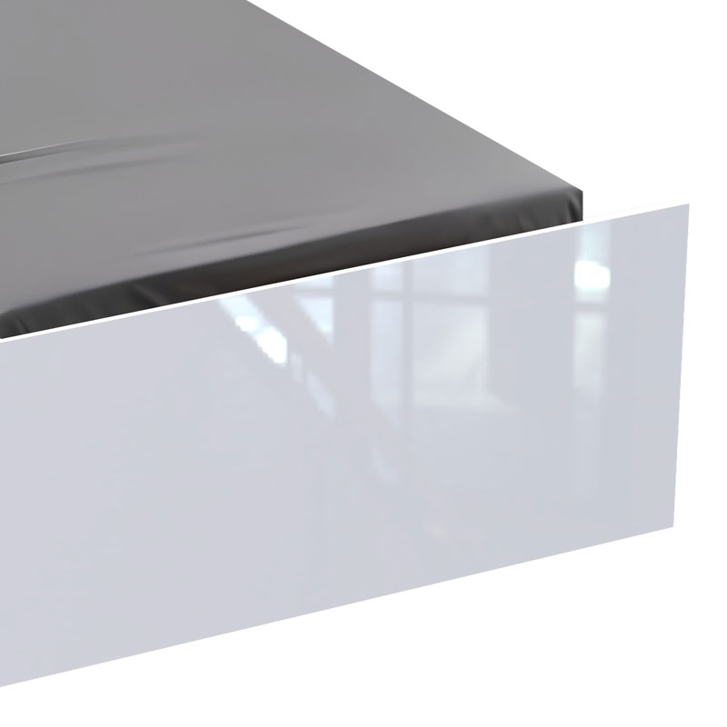 361-000020-2 Κρεβάτι μονό Afina pakoworld σε λευκή glossy απόχρωση 90x200εκ - Image 3