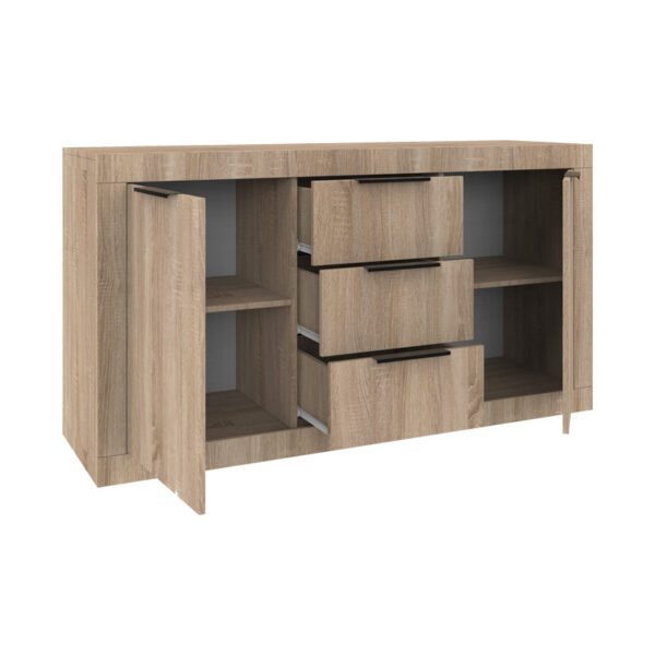 Μπουφές Doha pakoworld σε sonoma απόχρωση 150x45x80.5εκ - Image 2