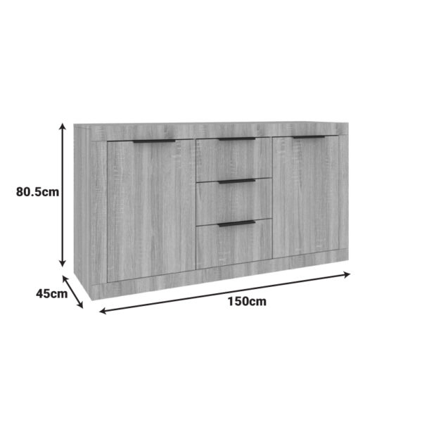 Μπουφές Doha pakoworld σε wenge απόχρωση 150x45x80.5εκ - Image 3